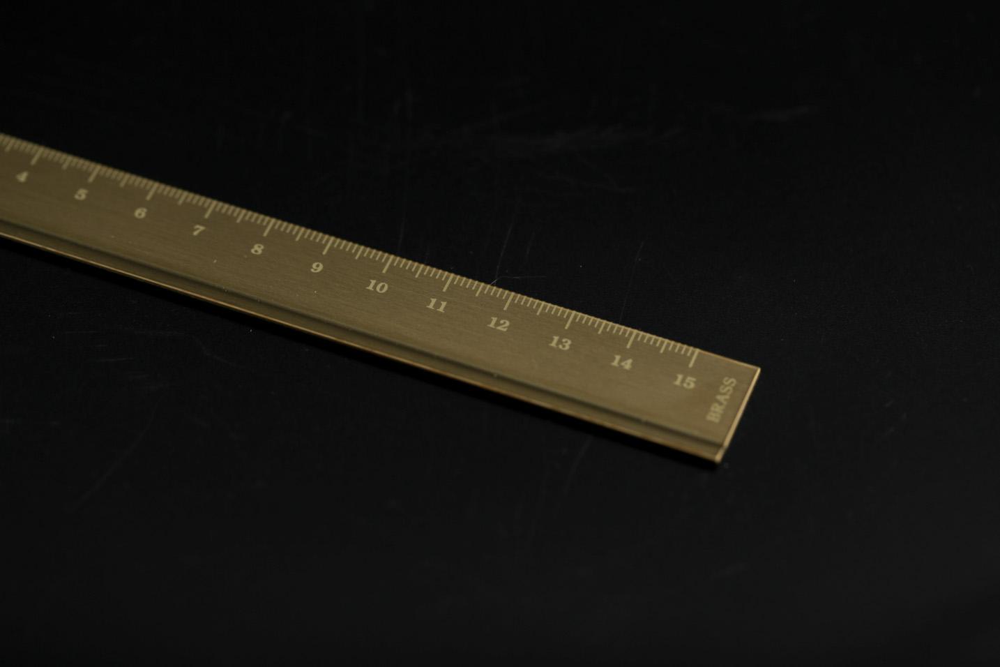 黄铜制 复古 刻度尺 (定规) 